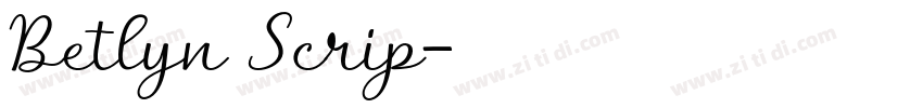 Betlyn Scrip字体转换